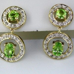 PERIDOT & DIAMOND EARRING