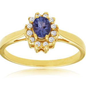 TANZANITE & DIAMOND RING