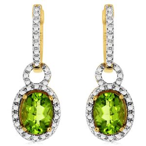 PERIDOT & DIAMOND EARRING