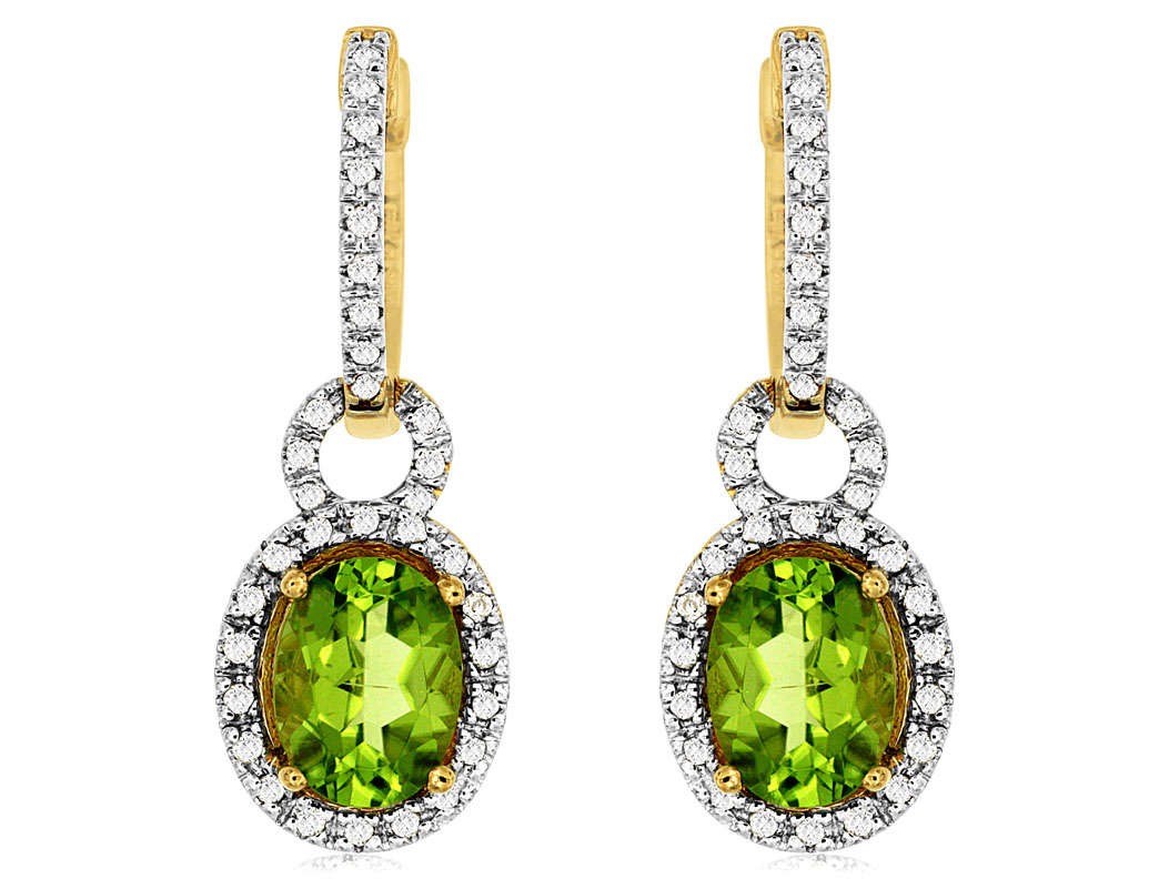 PERIDOT & DIAMOND EARRING