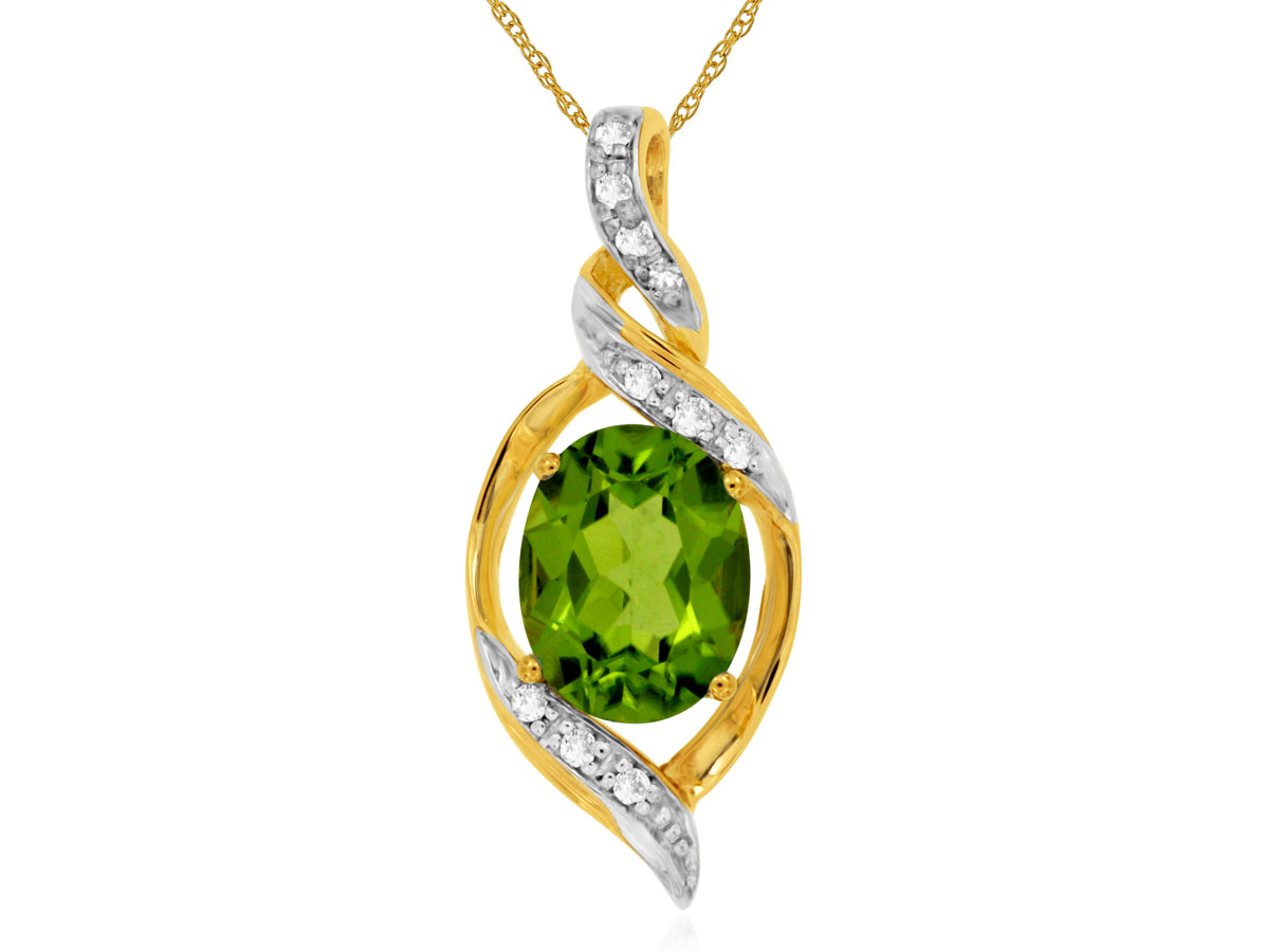 PERIDOT & DIAMOND PENDANT