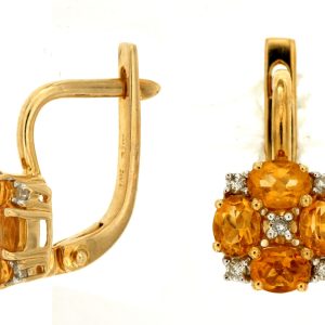 CITRINE & DIAMOND EARRING