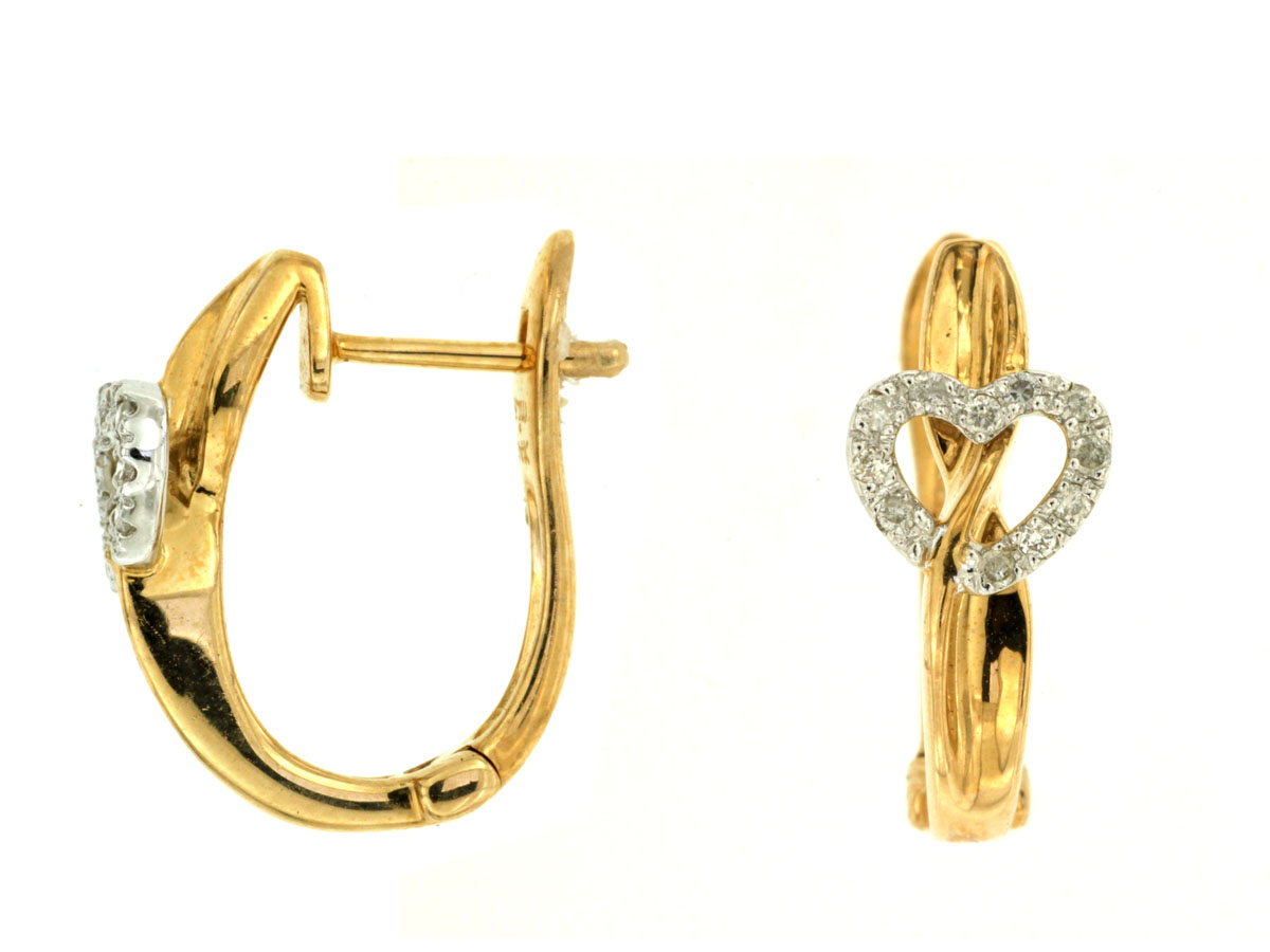 DIAMOND HEART EARRING