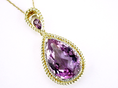 AMETHYST & DIAMOND PENDANT