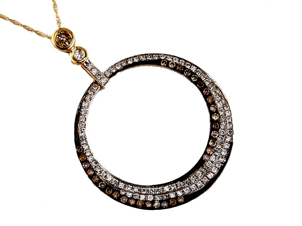 DIAMOND & MOCHA DIA PENDANT