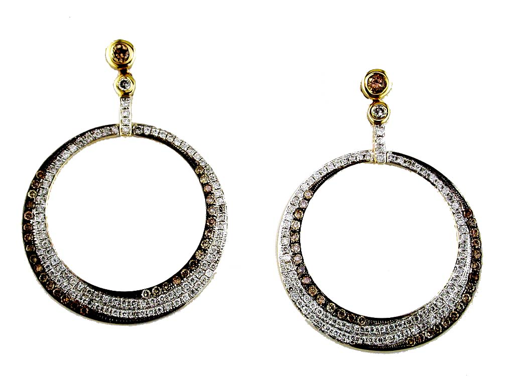 DIAMOND & MOCHA DIA EARRING