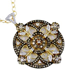 DIAMOND & MOCHA DIA PENDANT