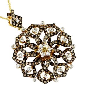 MOCHA & WHITE DIAMOND PENDANT