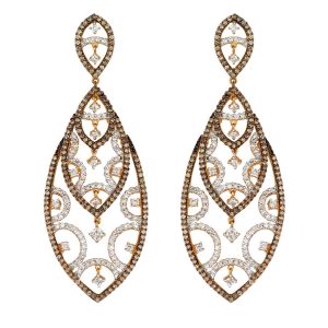 DIAMOND & MOCHA ‘DIA’ EARRING