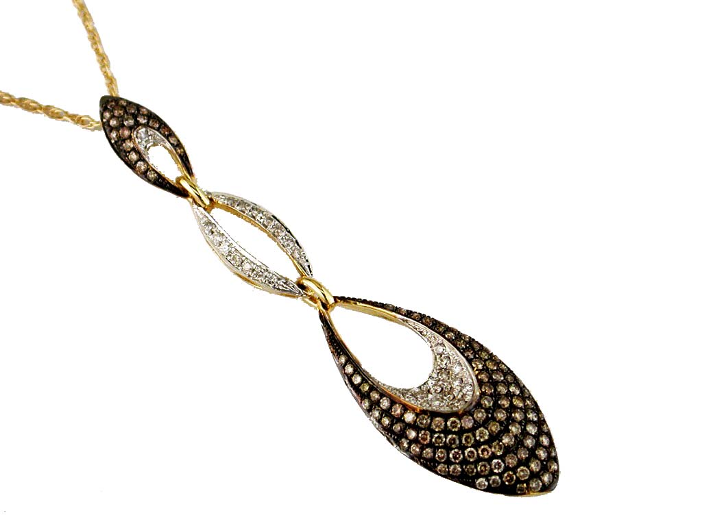 DIAMOND & MOCHA DIA PENDANT