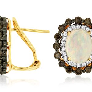 OPAL & DIAMOND EARRING