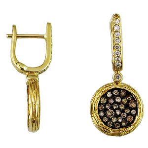 DIAMOND & MOCHA DIA EARRING
