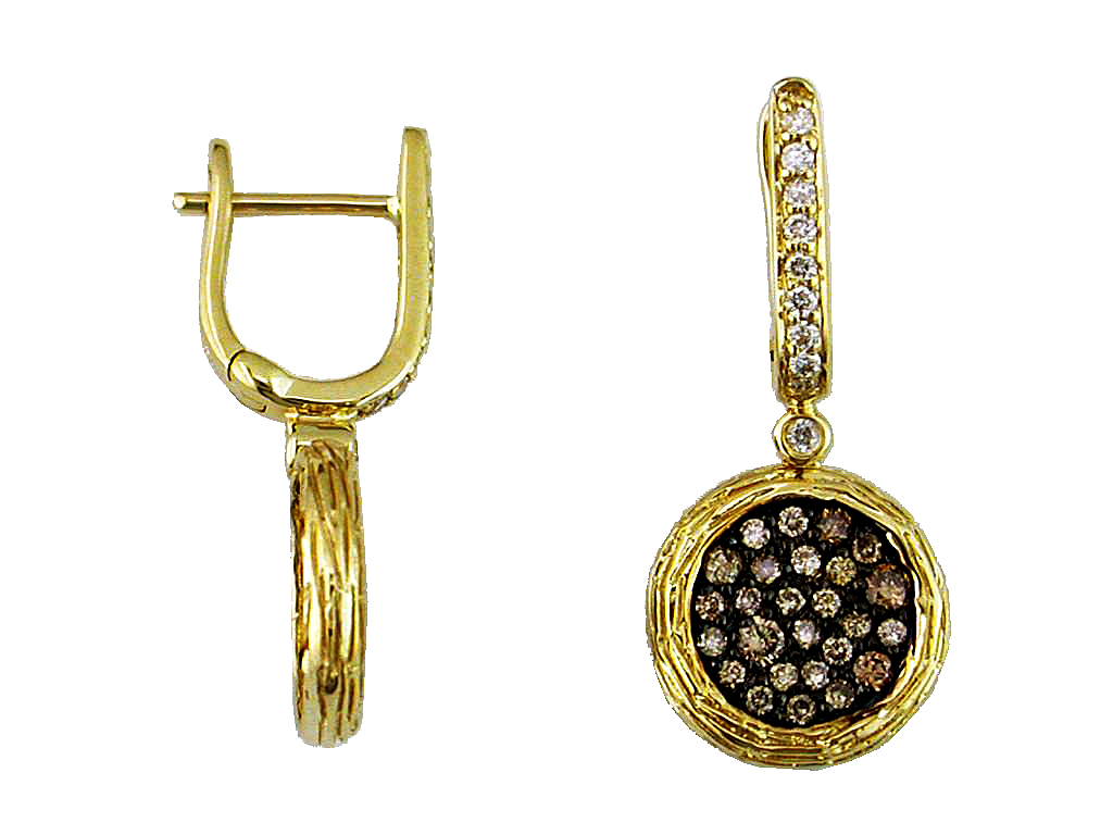 DIAMOND & MOCHA DIA EARRING