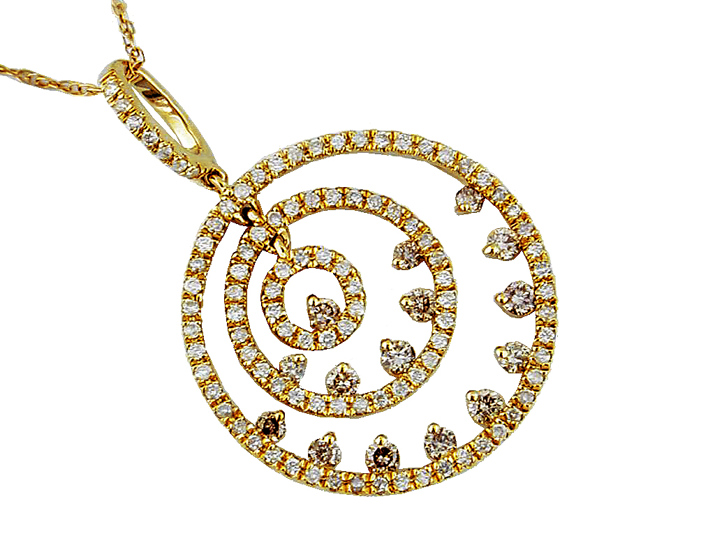 DIAMOND & MOCHA DIA PENDANT