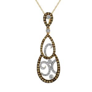 MOCHA & WHITE DIAMOND PENDANT
