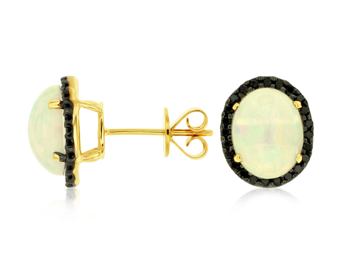 OPAL & DIAMOND EARRING