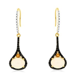 OPAL & DIAMOND EARRING