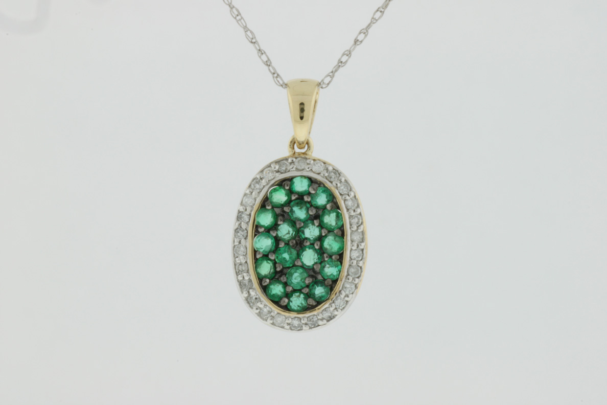 EMERALD & DIAMOND PENDANT