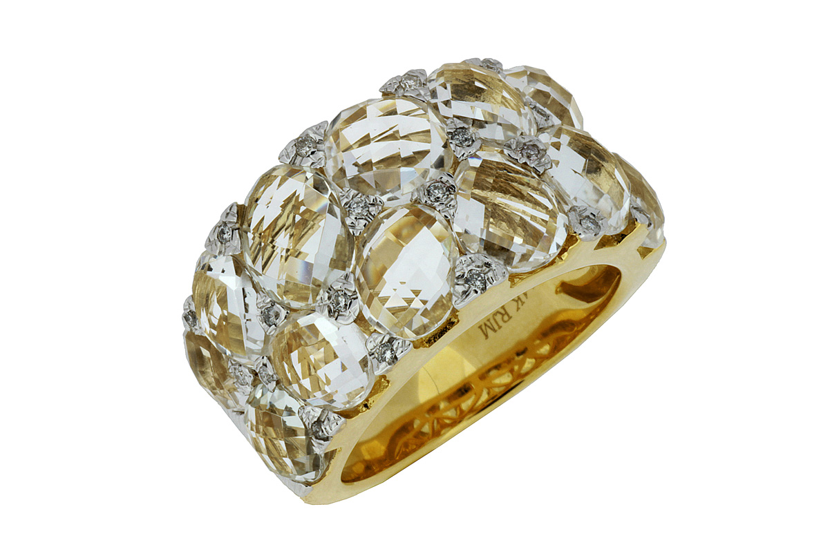 DIAMOND & TOPAZ RING