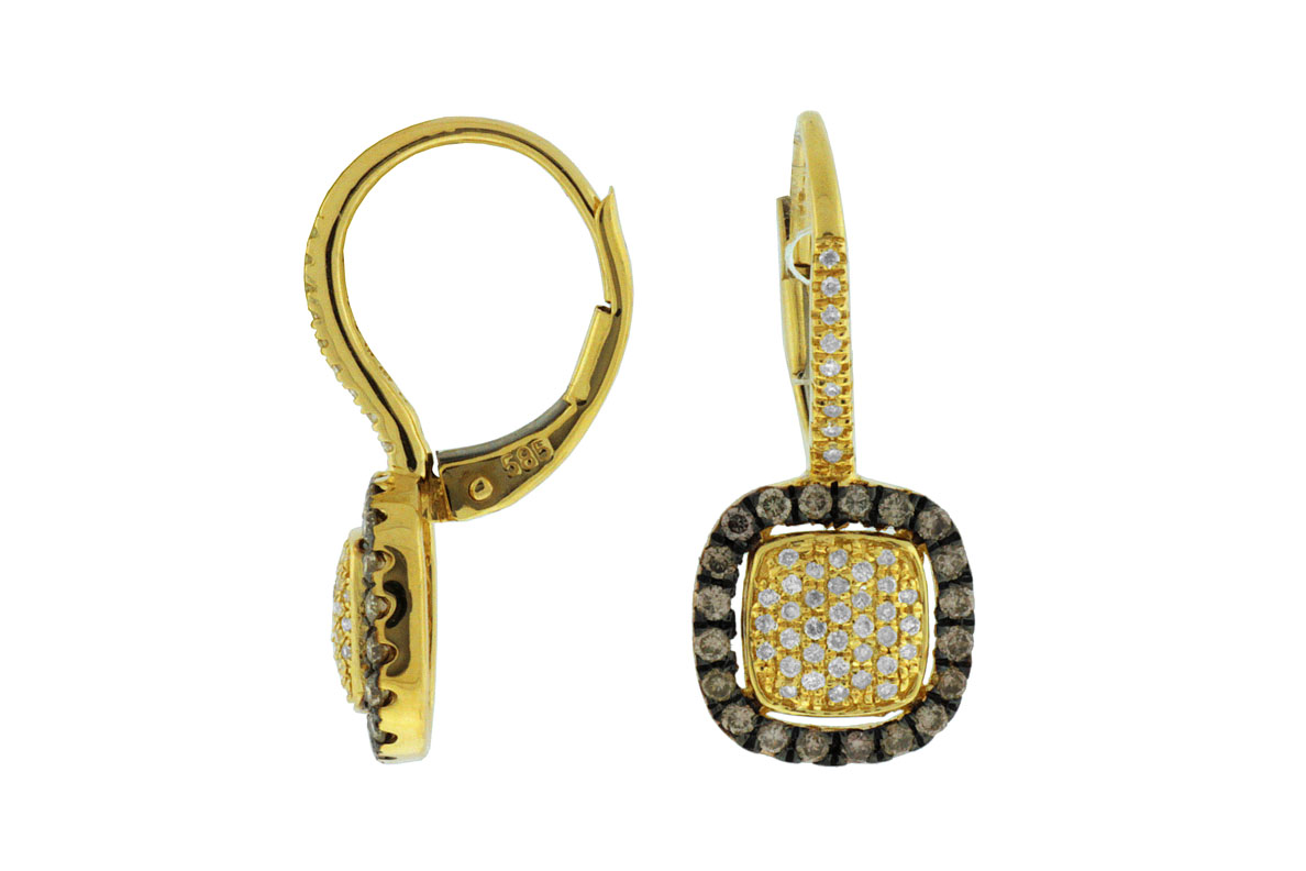 DIAMOND & MOCHA DIA EARRING