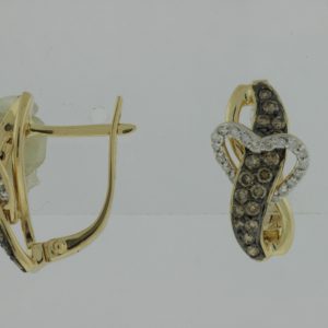 DIAMOND & MOCHA DIA EARRING