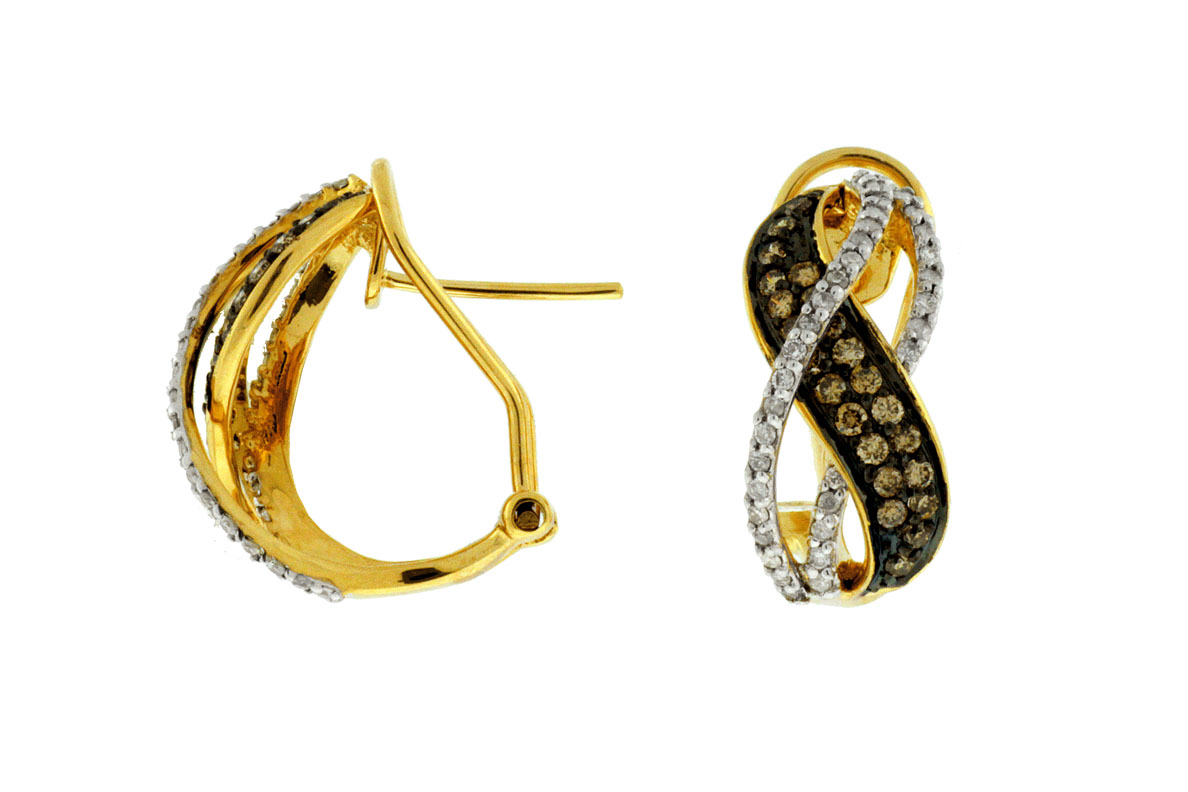 DIAMOND & MOCHA DIA EARRING