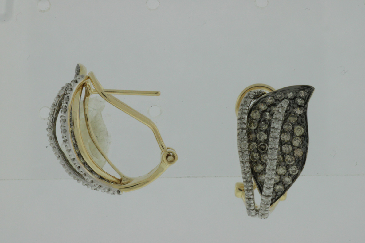 DIAMOND & MOCHA DIA EARRING