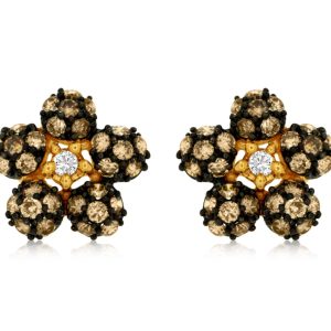 DIA & MOCHA DIA FLOWER EARRING