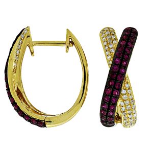 RUBY & DIAMOND EARRING