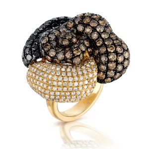 MULTI COLOR DIA FLOWER RING