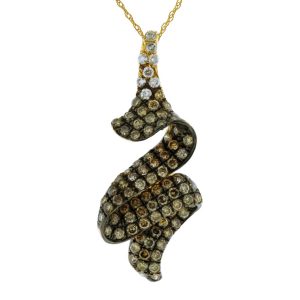 DIAMOND & MOCHA DIA PENDANT