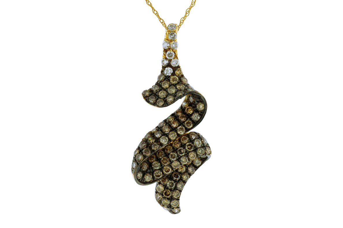 DIAMOND & MOCHA DIA PENDANT