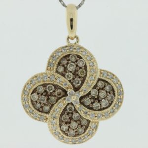 DIAMOND & MOCHA DIA PENDANT
