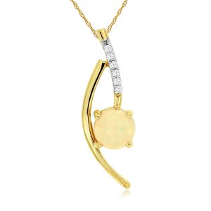 OPAL & DIAMOND PENDANT