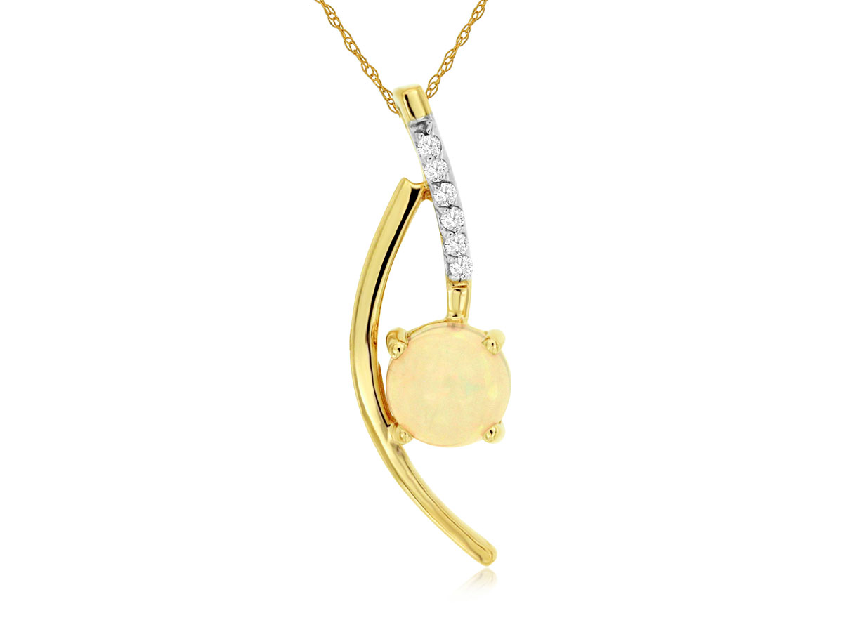 OPAL & DIAMOND PENDANT