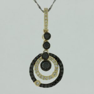 BLACK DIAMOND & DIA PENDANT