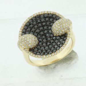 BLACK DIAMOND & DIAMOND RING