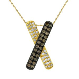 DIAMOND & MOCHA DIA PENDANT