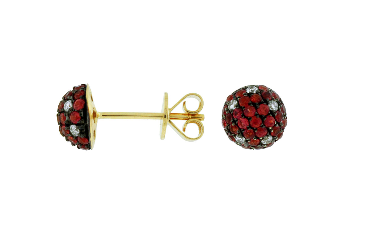 RUBY & DIAMOND PAVE STUDS