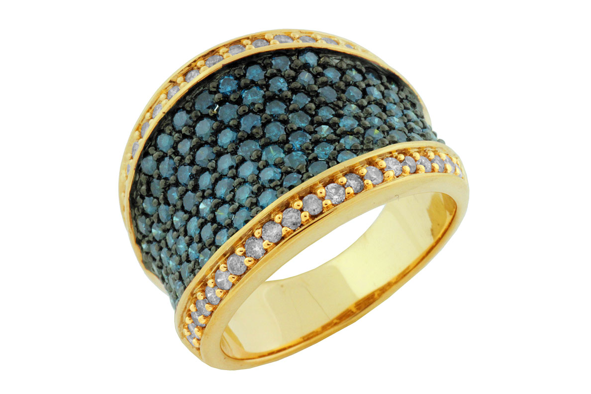 BLUE DIAMOND & DIAMOND RING