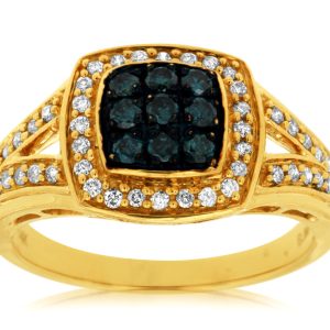 BLUE DIAMOND & DIAMOND RING