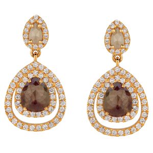 FANCY DIAMOND 18K EARRING