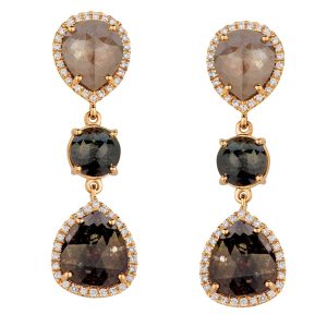 FANCY DIAMOND 18K EARRING