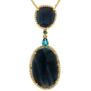 SAPPHIRE & DIAMOND PENDANT