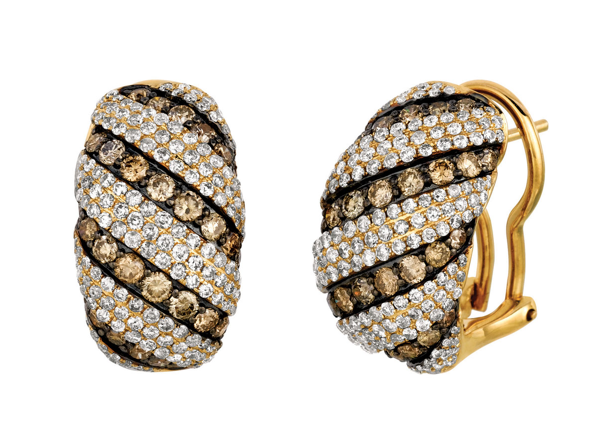 DIAMOND &MOCHA DIAMOND EARRING