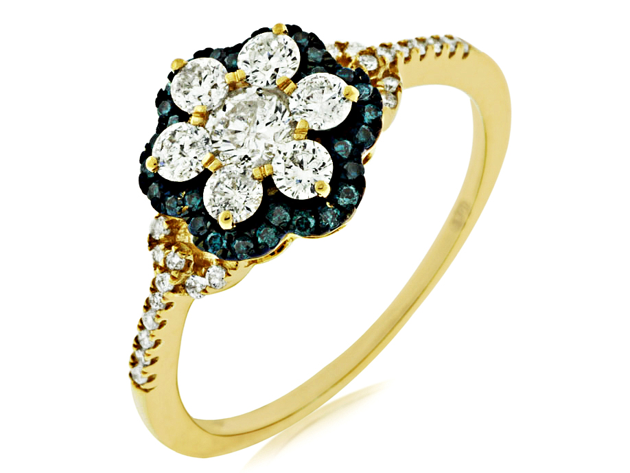 BLUE DIAMOND & DIAMOND RING