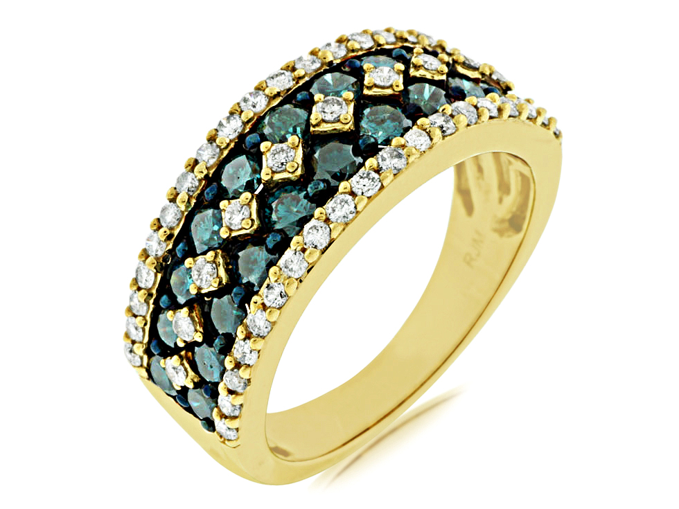 BLUE DIAMOND & DIAMOND RING