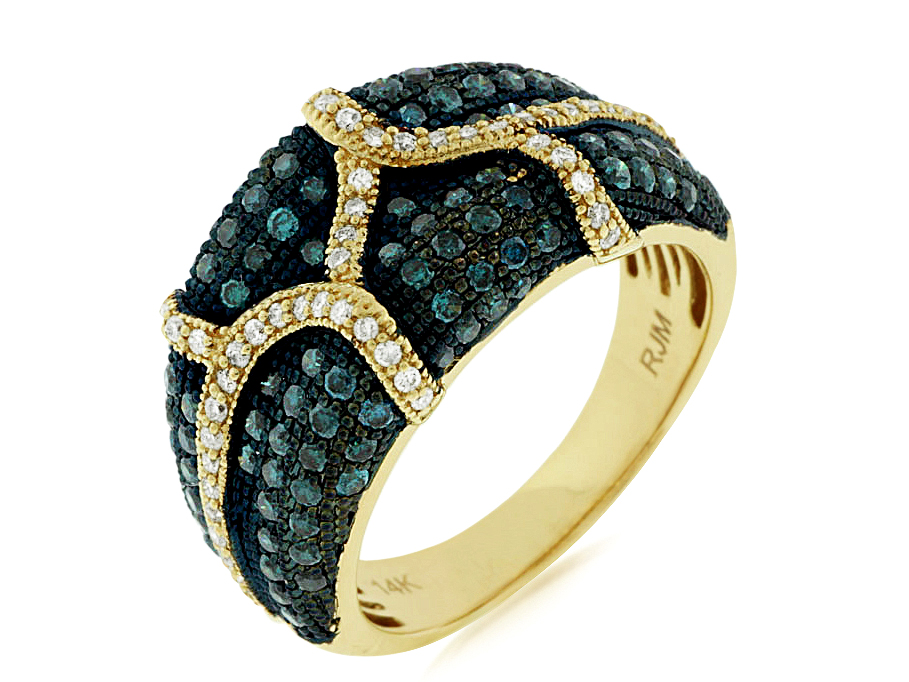 BLUE DIAMOND & DIAMOND RING