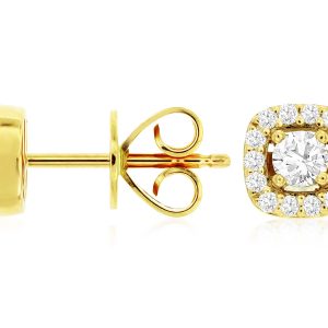 DIAMOND HALO STUDS