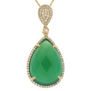 DIAMOND & AGATE PENDANT